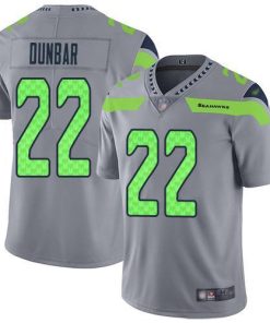 Nike Seattle Seahawks #22 Quinton Dunbar Gray Stitched NFL Limited Inverted Legend Jersey