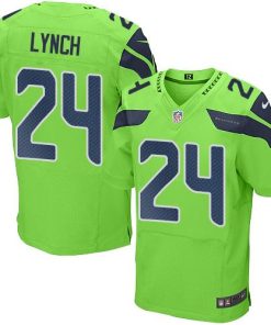 Nike Seattle Seahawks #24 Marshawn Lynch Green Stitched NFL Elite Rush Jersey