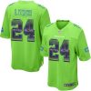 Nike Seattle Seahawks #24 Marshawn Lynch Green Alternate Stitched NFL Limited Strobe Jersey
