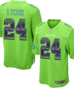 Nike Seattle Seahawks #24 Marshawn Lynch Green Alternate Stitched NFL Limited Strobe Jersey
