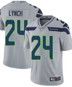 Nike Seattle Seahawks #24 Marshawn Lynch Grey Alternate Stitched NFL Vapor Untouchable Limited Jersey
