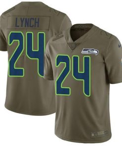 Nike Seattle Seahawks #24 Marshawn Lynch Olive Stitched NFL Limited 2017 Salute to Service Jersey