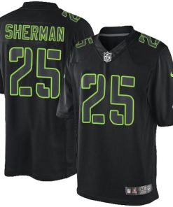 Nike Seattle Seahawks #25 Richard Sherman Black Stitched NFL Impact Limited Jersey