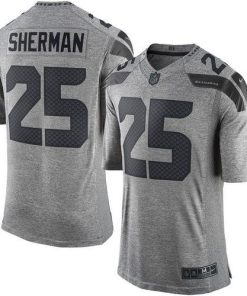 Nike Seattle Seahawks #25 Richard Sherman Gray Stitched NFL Limited Gridiron Gray Jersey