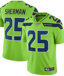 Nike Seattle Seahawks #25 Richard Sherman Green Stitched NFL Limited Rush Jersey