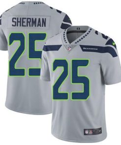 Nike Seattle Seahawks #25 Richard Sherman Grey Alternate Stitched NFL Vapor Untouchable Limited Jersey