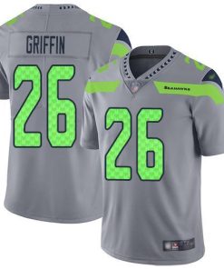 Nike Seattle Seahawks #26 Shaquem Griffin Gray Stitched NFL Limited Inverted Legend Jersey
