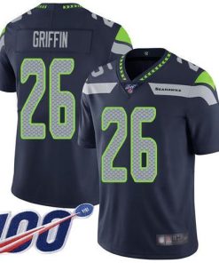 Nike Seattle Seahawks #26 Shaquem Griffin Steel Blue Team Color Stitched NFL 100th Season Vapor Limited Jersey