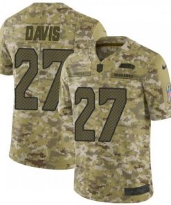 Nike Seattle Seahawks #27 Mike Davis Camo Stitched NFL Limited 2018 Salute To Service Jersey