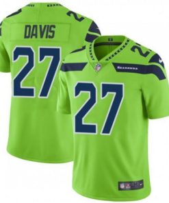 Nike Seattle Seahawks #27 Mike Davis Green Stitched NFL Limited Rush Jersey