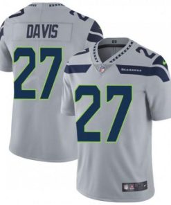 Nike Seattle Seahawks #27 Mike Davis Grey Alternate Stitched NFL Vapor Untouchable Limited Jersey