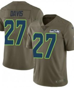 Nike Seattle Seahawks #27 Mike Davis Olive Stitched NFL Limited 2017 Salute to Service Jersey