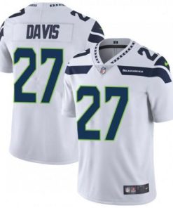 Nike Seattle Seahawks #27 Mike Davis White Stitched NFL Vapor Untouchable Limited Jersey