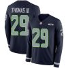 Nike Seattle Seahawks #29 Earl Thomas III Steel Blue Team Color Stitched NFL Limited Therma Long Sleeve Jersey