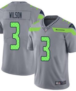 Nike Seattle Seahawks #3 Russell Wilson Gray Stitched NFL Limited Inverted Legend Jersey