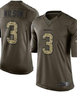 Nike Seattle Seahawks #3 Russell Wilson Green Stitched NFL Limited 2015 Salute To Service Jersey