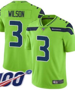 Nike Seattle Seahawks #3 Russell Wilson Green Stitched NFL Limited Rush 100th Season Jersey