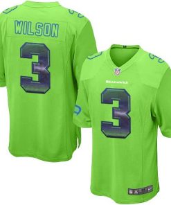 Nike Seattle Seahawks #3 Russell Wilson Green Alternate Stitched NFL Limited Strobe Jersey