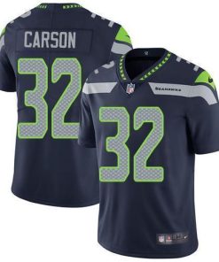 Nike Seattle Seahawks #32 Chris Carson Steel Blue Team Color Stitched NFL Vapor Untouchable Limited Jersey