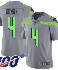 Nike Seattle Seahawks #4 Michael Dickson Gray Stitched NFL Limited Inverted Legend 100th Season Jersey