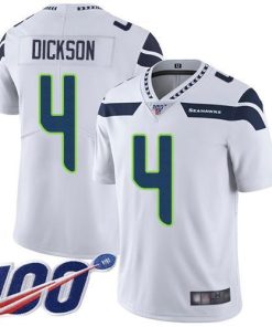 Nike Seattle Seahawks #4 Michael Dickson White Stitched NFL 100th Season Vapor Limited Jersey