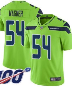 Nike Seattle Seahawks #54 Bobby Wagner Green Stitched NFL Limited Rush 100th Season Jersey