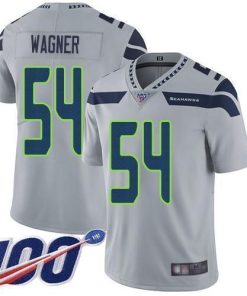Nike Seattle Seahawks #54 Bobby Wagner Grey Alternate Stitched NFL 100th Season Vapor Limited Jersey