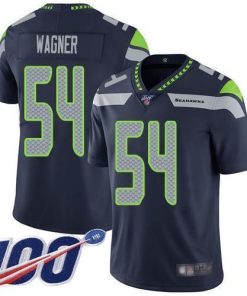 Nike Seattle Seahawks #54 Bobby Wagner Steel Blue Team Color Stitched NFL 100th Season Vapor Limited Jersey