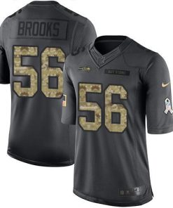 Nike Seattle Seahawks #56 Jordyn Brooks Black Stitched NFL Limited 2016 Salute to Service Jersey