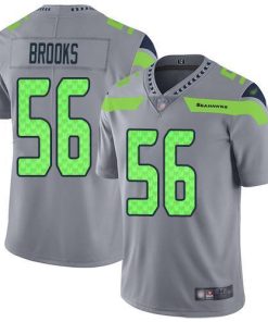 Nike Seattle Seahawks #56 Jordyn Brooks Gray Stitched NFL Limited Inverted Legend Jersey