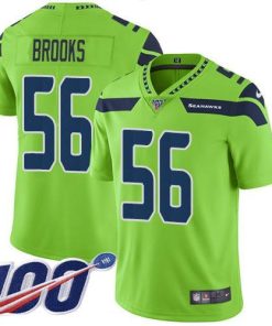 Nike Seattle Seahawks #56 Jordyn Brooks Green Stitched NFL Limited Rush 100th Season Jersey