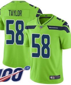 Nike Seattle Seahawks #58 Darrell Taylor Green Stitched NFL Limited Rush 100th Season Jersey