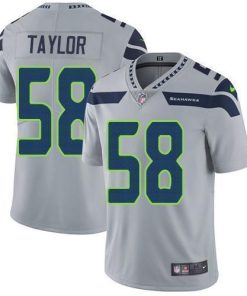Nike Seattle Seahawks #58 Darrell Taylor Grey Alternate Stitched NFL Vapor Untouchable Limited Jersey