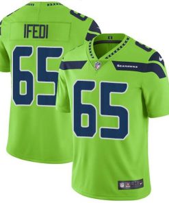 Nike Seattle Seahawks #65 Germain Ifedi Green Stitched NFL Limited Rush Jersey