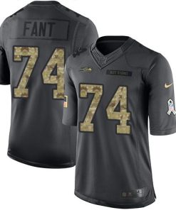 Nike Seattle Seahawks #74 George Fant Black Stitched NFL Limited 2016 Salute to Service Jersey