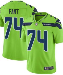 Nike Seattle Seahawks #74 George Fant Green Stitched NFL Limited Rush Jersey