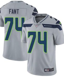 Nike Seattle Seahawks #74 George Fant Grey Alternate Stitched NFL Vapor Untouchable Limited Jersey