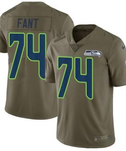 Nike Seattle Seahawks #74 George Fant Olive Stitched NFL Limited 2017 Salute to Service Jersey
