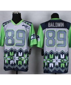 Nike Seattle Seahawks #89 Doug Baldwin Grey Stitched NFL Elite Noble Fashion Jersey