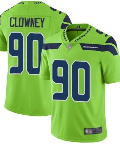 Nike Seattle Seahawks #90 Jadeveon Clowney Green Stitched NFL Limited Rush Jersey