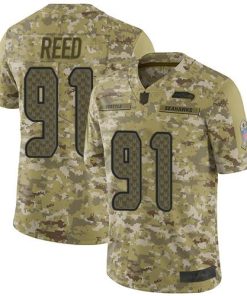 Nike Seattle Seahawks #91 Jarran Reed Camo Stitched NFL Limited 2018 Salute To Service Jersey