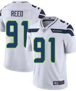 Nike Seattle Seahawks #91 Jarran Reed White Stitched NFL Vapor Untouchable Limited Jersey