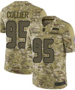 Nike Seattle Seahawks #95 L.J. Collier Camo Stitched NFL Limited 2018 Salute To Service Jersey