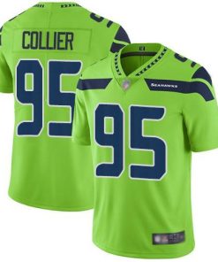 Nike Seattle Seahawks #95 L.J. Collier Green Stitched NFL Limited Rush Jersey