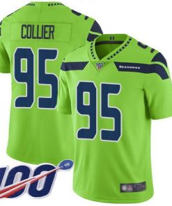 Nike Seattle Seahawks #95 L.J. Collier Green Stitched NFL Limited Rush 100th Season Jersey