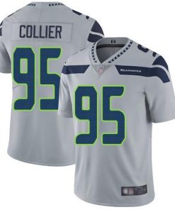 Nike Seattle Seahawks #95 L.J. Collier Grey Alternate Stitched NFL Vapor Untouchable Limited Jersey