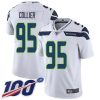 Nike Seattle Seahawks #95 L.J. Collier White Stitched NFL 100th Season Vapor Limited Jersey