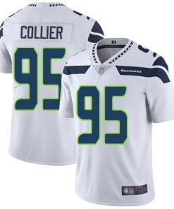Nike Seattle Seahawks #95 L.J. Collier White Stitched NFL Vapor Untouchable Limited Jersey
