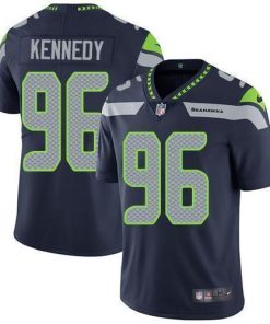 Nike Seattle Seahawks #96 Cortez Kennedy Steel Blue Team Color Stitched NFL Vapor Untouchable Limited Jersey