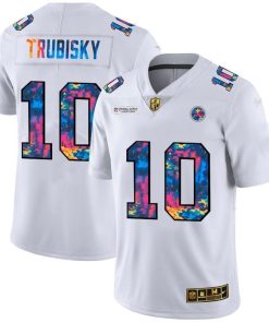Nike Steelers #10 Mitchell Trubisky White Nike Multi-Color 2020 NFL Crucial Catch Limited NFL Jersey
